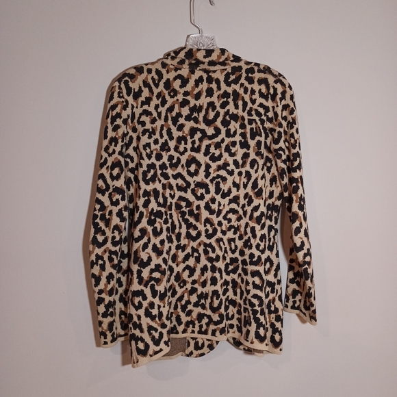 J.Crew Sophie Sweater Blazer in Heather Acorn Leopard Size XS - Picture 3 of 7